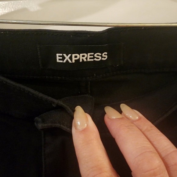 Express black skinny cotton jeans/leggings - size 6 short - Picture 2 of 7